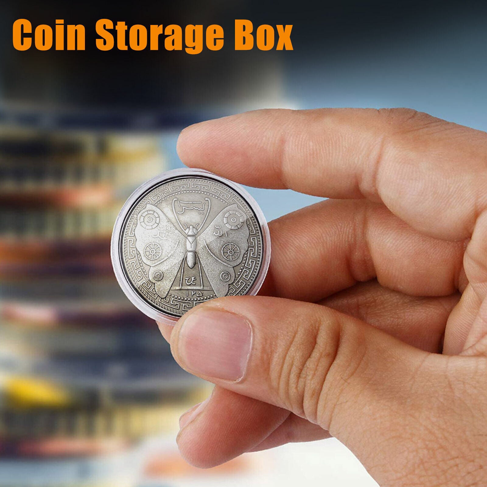 100pcs 24mm Coin Storage Holder Capsules Display Case Container for US Quarters koeek - KOEEK