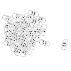 Double End Swivel Round Eye Forged Ring Connector Chain Silver Tone 57pcs 07FC0E-D4 - KOEEK