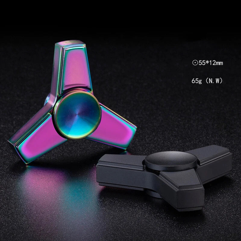 Stainless Steel Threeleaf Fidget Spinner EDC Fidget Toys Hand Spinner ADHD Tool 07FC0E-D4 - KOEEK