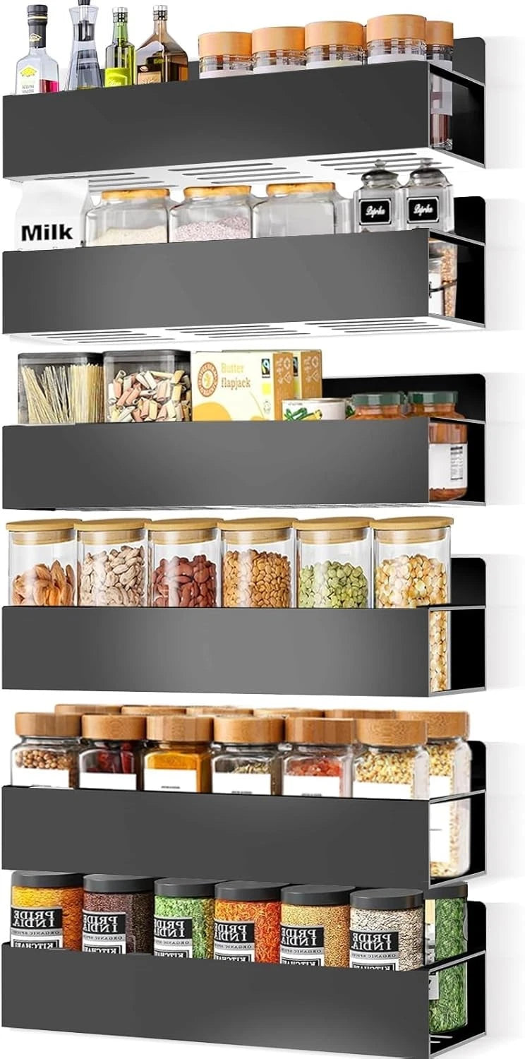 Magnetic Spice Rack Organizer for Fridge Seasoning Organizer for Kitchen storage 07FC0E-D4 - KOEEK