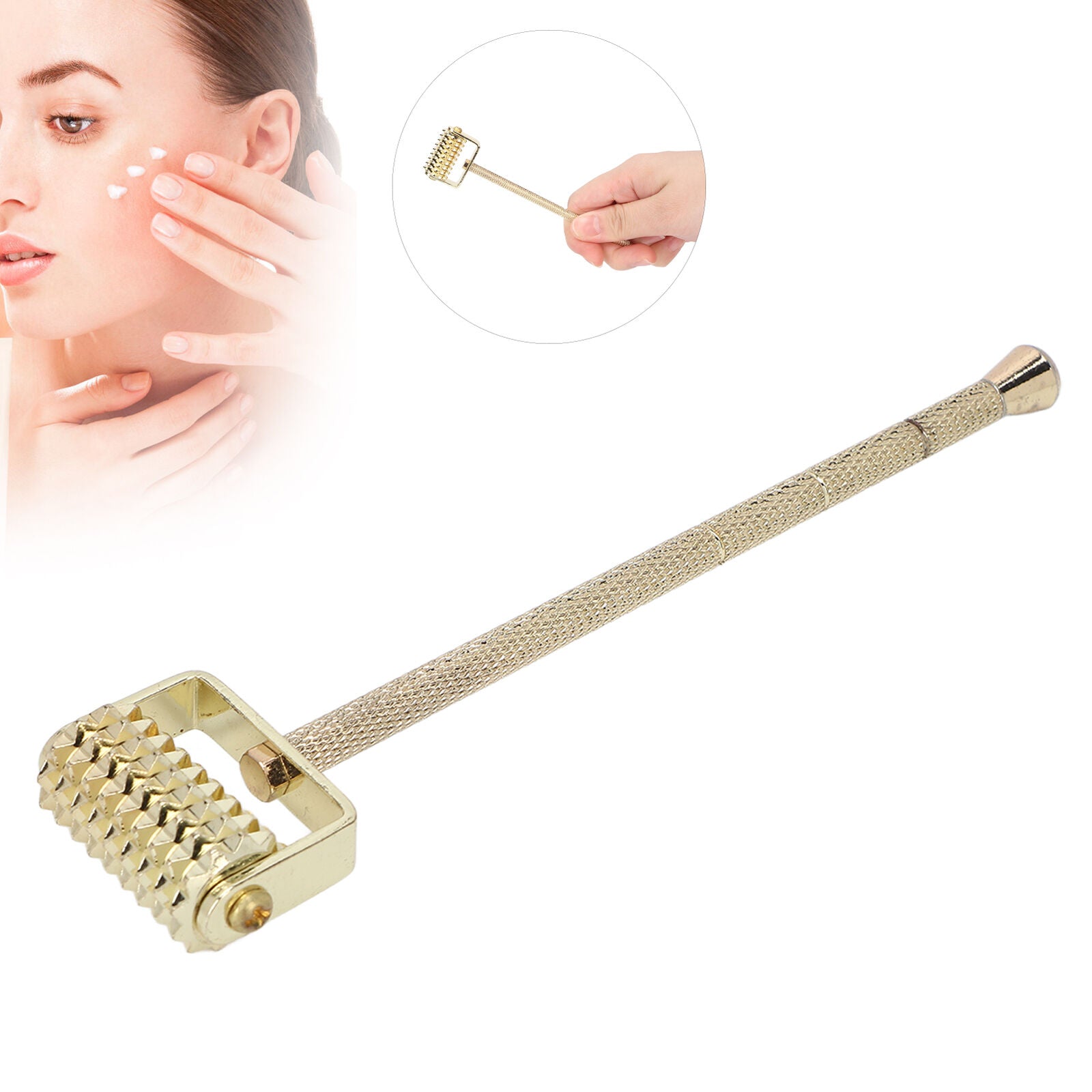 new Massage Roller Reduce Wrinkles Promote Blood Circulation Ridged Derma Roller HGF koeek - KOEEK