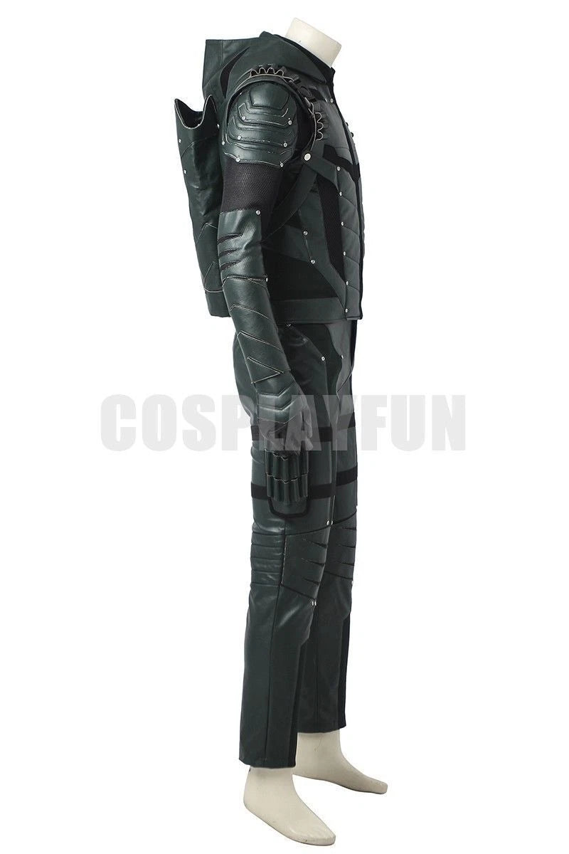 Anime The Green Arrow Season 5 Oliver Queen Cosplay Costume Full Set 07FC0E-D4 - KOEEK