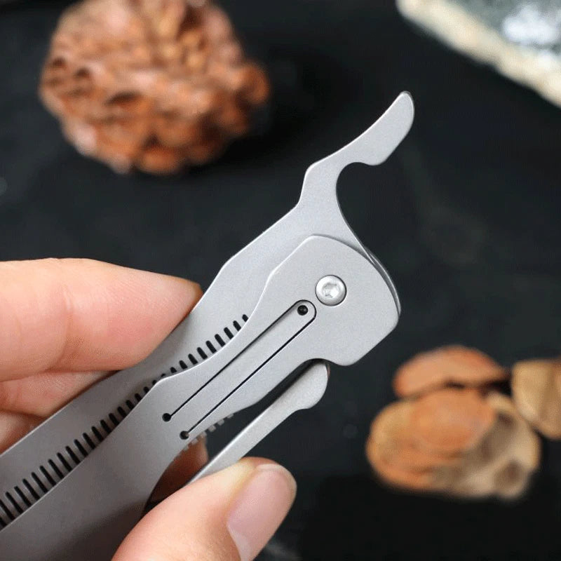 Hot Titanium Comb Folding for Beard Shaving Hair Style | EDC Pocket Carry gift 07FC0E-D4 - KOEEK