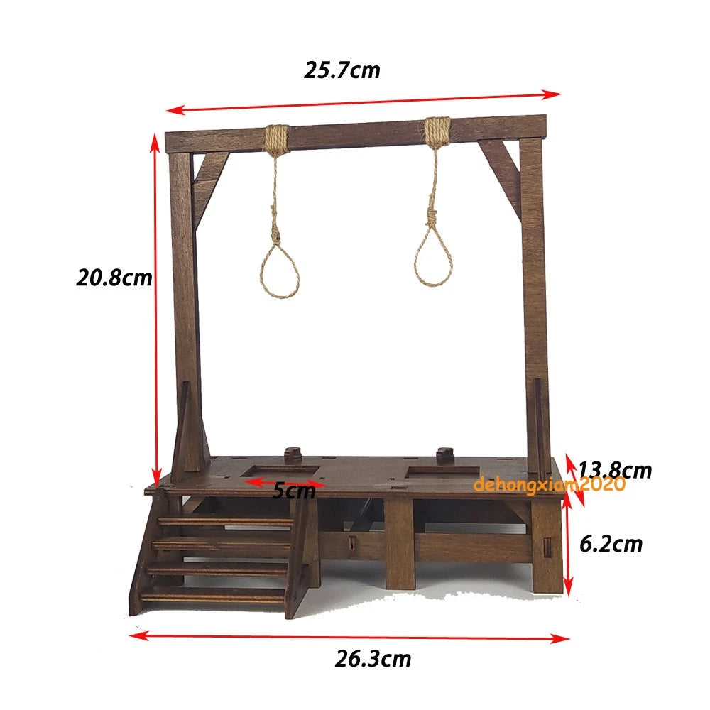 1/12 Wood French Guillotine Gallows Model Scene For 6" Action Figure Accessories 07FC0E-D4 - KOEEK