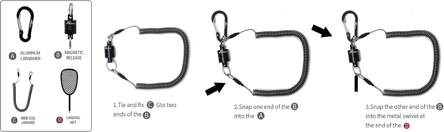 new GOODCAT Strongest Magnetic Net Release For Landing etc., A:Black GOODCAT - KOEEK