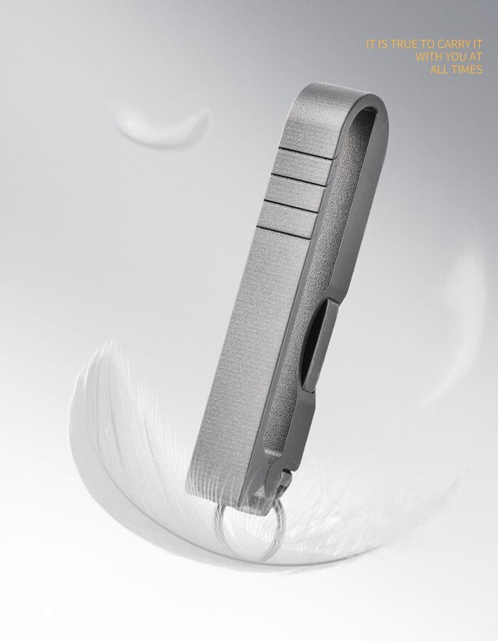 EDC Titanium Keychain Fast Release Belt Buckle with Tweezers Portable Key Chain 07FC0E-D4 - KOEEK