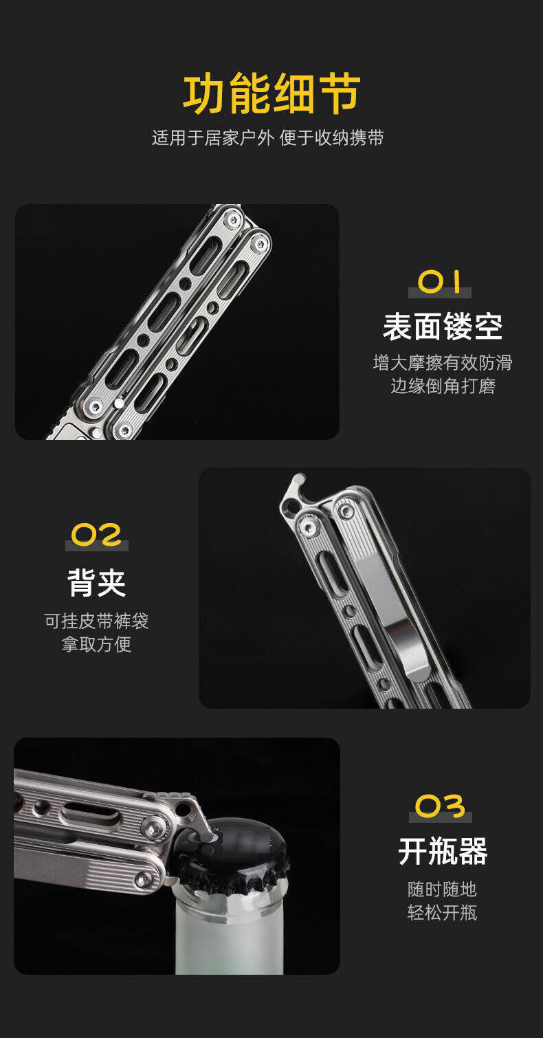 EDC Titanium Alloy Comb Hair Cutting Outdoor Activity Portable Standbys Tools 07FC0E-D4 - KOEEK