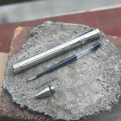 EDC Stainless Steel Pocket Ball Pen Business Office Signature Pen Outdoor Travel 07FC0E-D4 - KOEEK