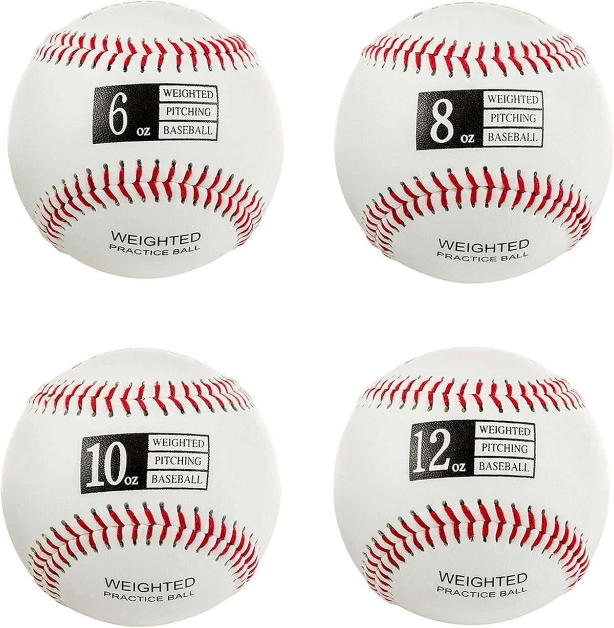 Weighted baseballs for throwing A set of 4 practice baseballs 07FC0E-D4 - KOEEK