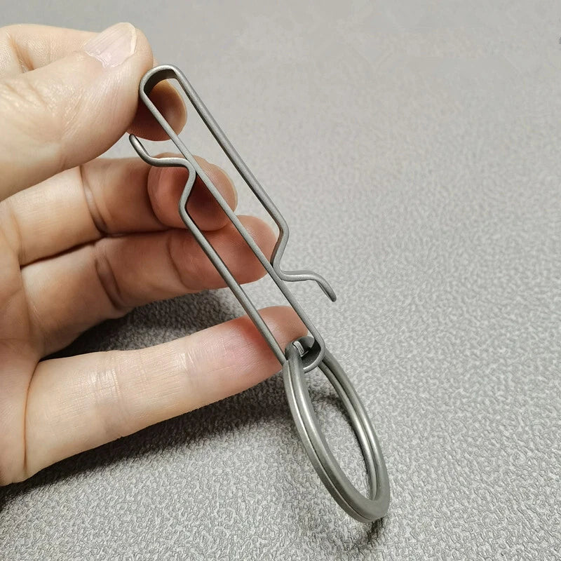 Titanium Alloy Quick Buckle Detach Belt Waist Hanging Keychain Key EDC Tools 07FC0E-D4 - KOEEK