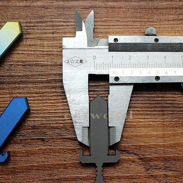 Titanium Alloy Necklace Pendant Crowbar Zipper Head outdoor Keychain EDC Tool 07FC0E-D4 - KOEEK