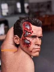 Terminator T800 Arnold Battle Damage Version 1/4 Action Figure w/clothes no box 07FC0E-D4 - KOEEK