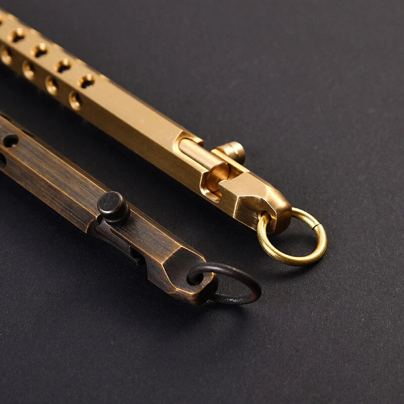 Quality Solid Brass Bolt Action Ball Point Pen Copper Art Craft Pocket EDC Gift 07FC0E-D4 - KOEEK