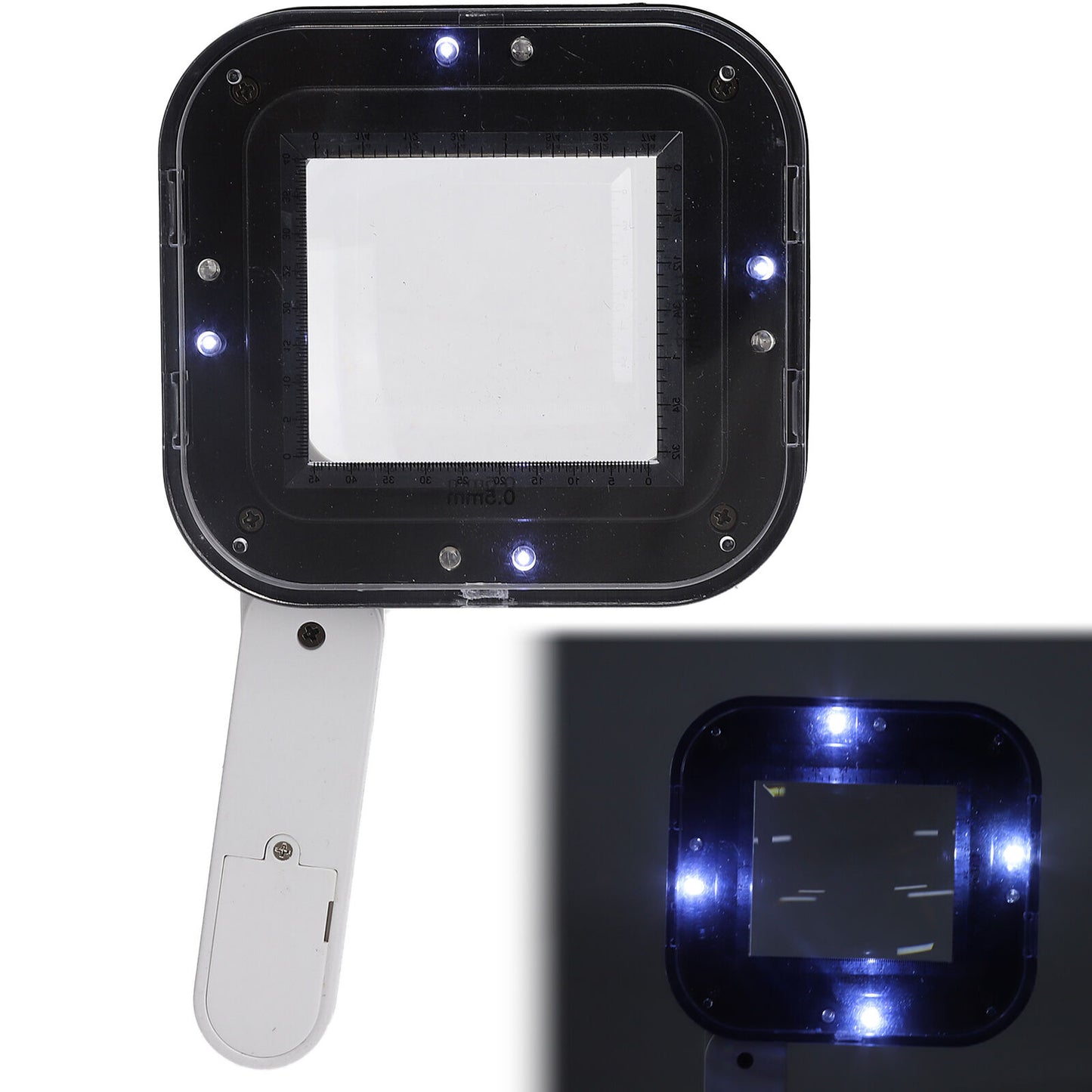 new 10X/15X/20X Handheld Magnifying Glass With LED Light Folding Reading Jewelry Cus koeek - KOEEK