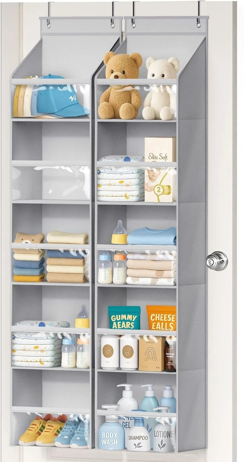 2-piece door storage rack, large-capacity wardrobe door hanging storage rack 07FC0E-D4 - KOEEK