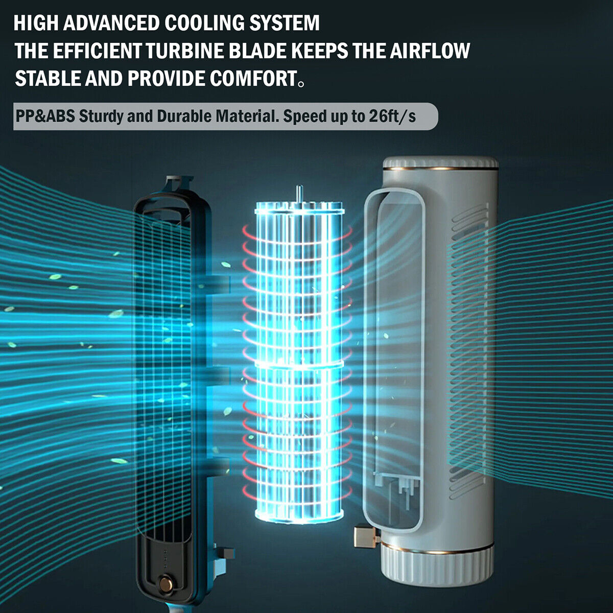 new aire acondicionado frio ventilador portatil recargable de piso con 3 velocidades