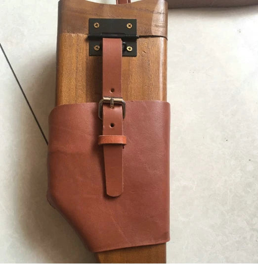 WW2 GERMAN Wooden Holster Leather Slanted Shoulder Belt for C96 Mauser Broomhand 07FC0E-D4 - KOEEK