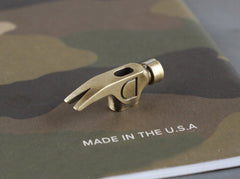 Solid Retro Brass DIY Hammer Creative Crowbar Keychain Knife Pendant EDC Tool 07FC0E-D4 - KOEEK