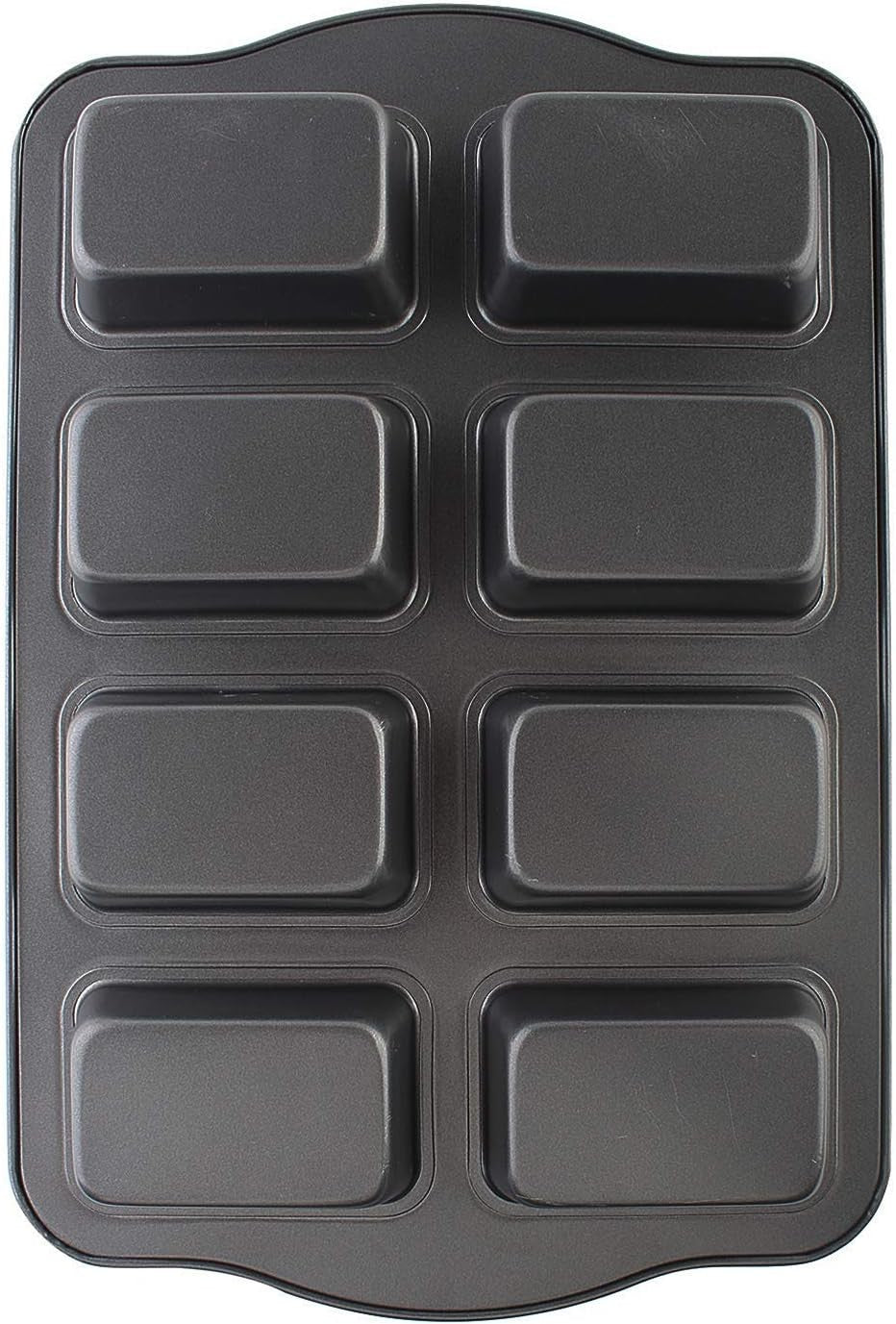 new Mini Loaf Pan, 8-Cavity Non-Stick Muffin Pan,Carbon 14.2*9.44*1.3 in, Gray 07FC0E-D4 - KOEEK