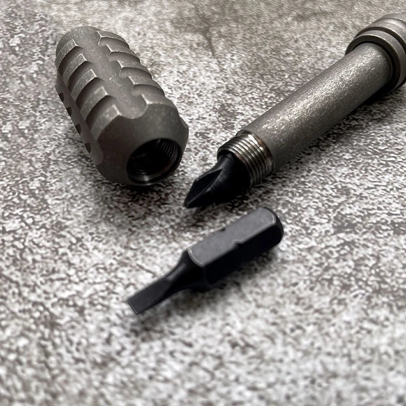 Titanium Alloy Screwdriver portable Gadget Cross Bit Riding EDC multi-Tools 07FC0E-D4 - KOEEK