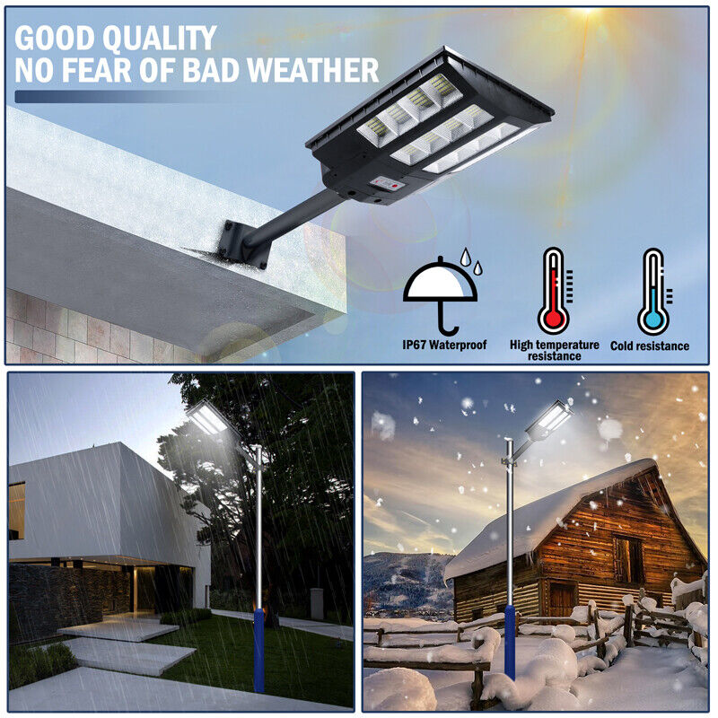 nye kommercielle Solar Street Lights Outdoor Dusk to Dawn Super Bright 1680 LED-lampe