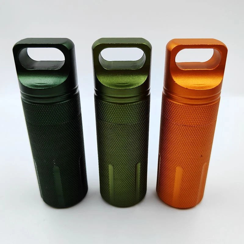 Survival EDC Waterproof Pill Box Case Capsule Seal Bottle Container Bottle Gifts 07FC0E-D4 - KOEEK
