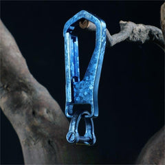 Titanium Carabiner Keychain Clip Car Key Chain Fob Key Ring Holder Organizer EDC 07FC0E-D4 - KOEEK