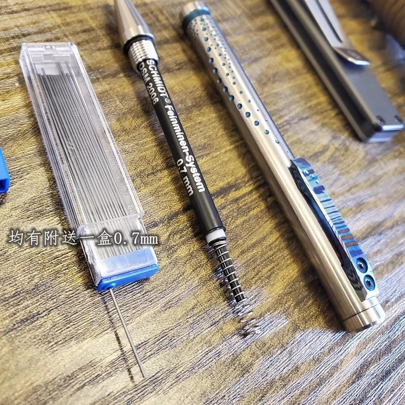 Titanium Alloy Pocket Mechanical Pencil Student Drawing Pens Office Stationery 07FC0E-D4 - KOEEK