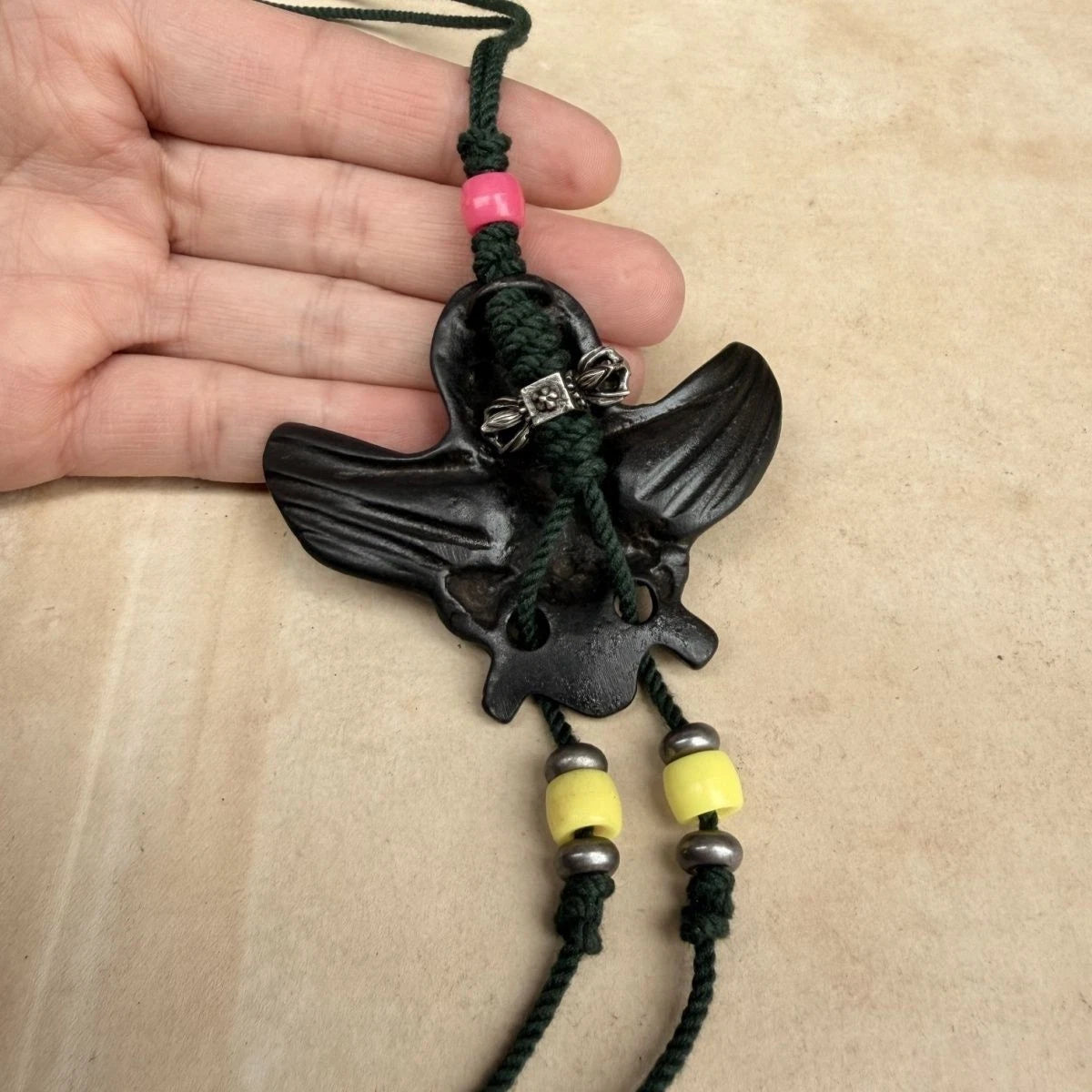Tibetan Garuda Pendant Amulet Brass Bird Necklace Collectible 07FC0E-D4 - KOEEK