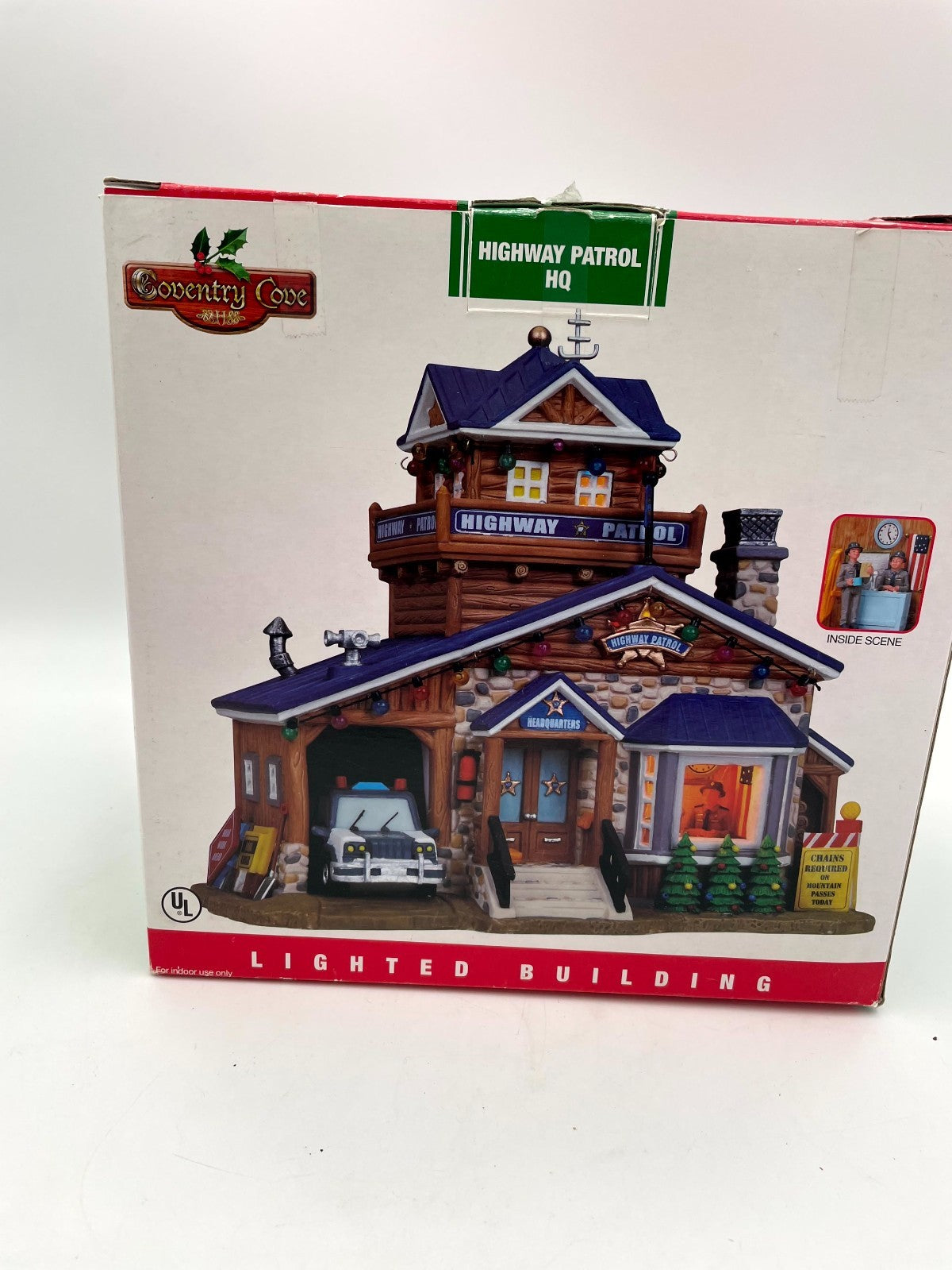 (2008) Lemax Coventry Cove Highway Patrol HQ Lighted Christmas Building Set LEMAX - KOEEK