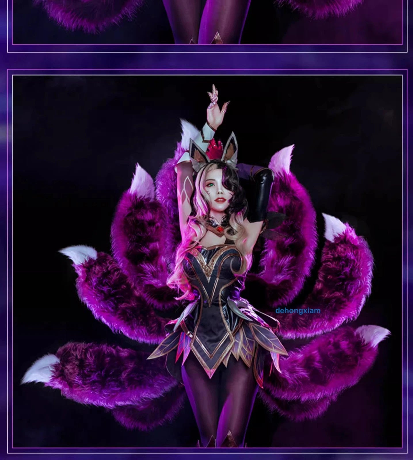 League of Legends Ahri Dresses Skirt Outfit Cosplay Costume Xmas Women Present 07FC0E-D4 - KOEEK