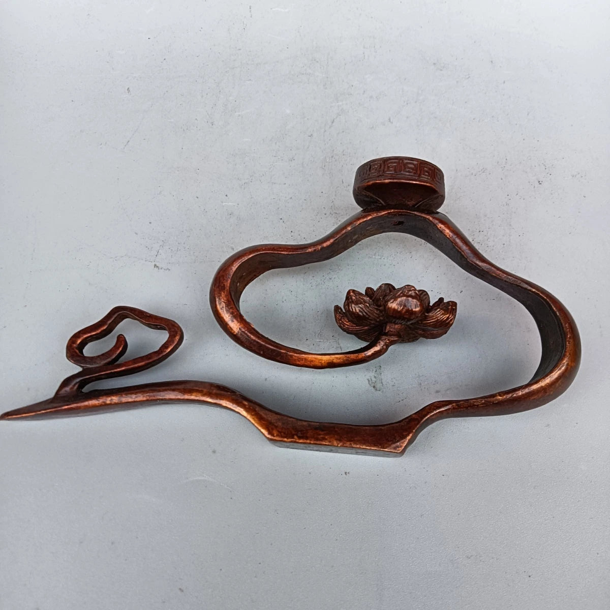 Copper Incense Burner Lotus Cloud Backflow Creative Home Decor Handcrafted 07FC0E-D4 - KOEEK
