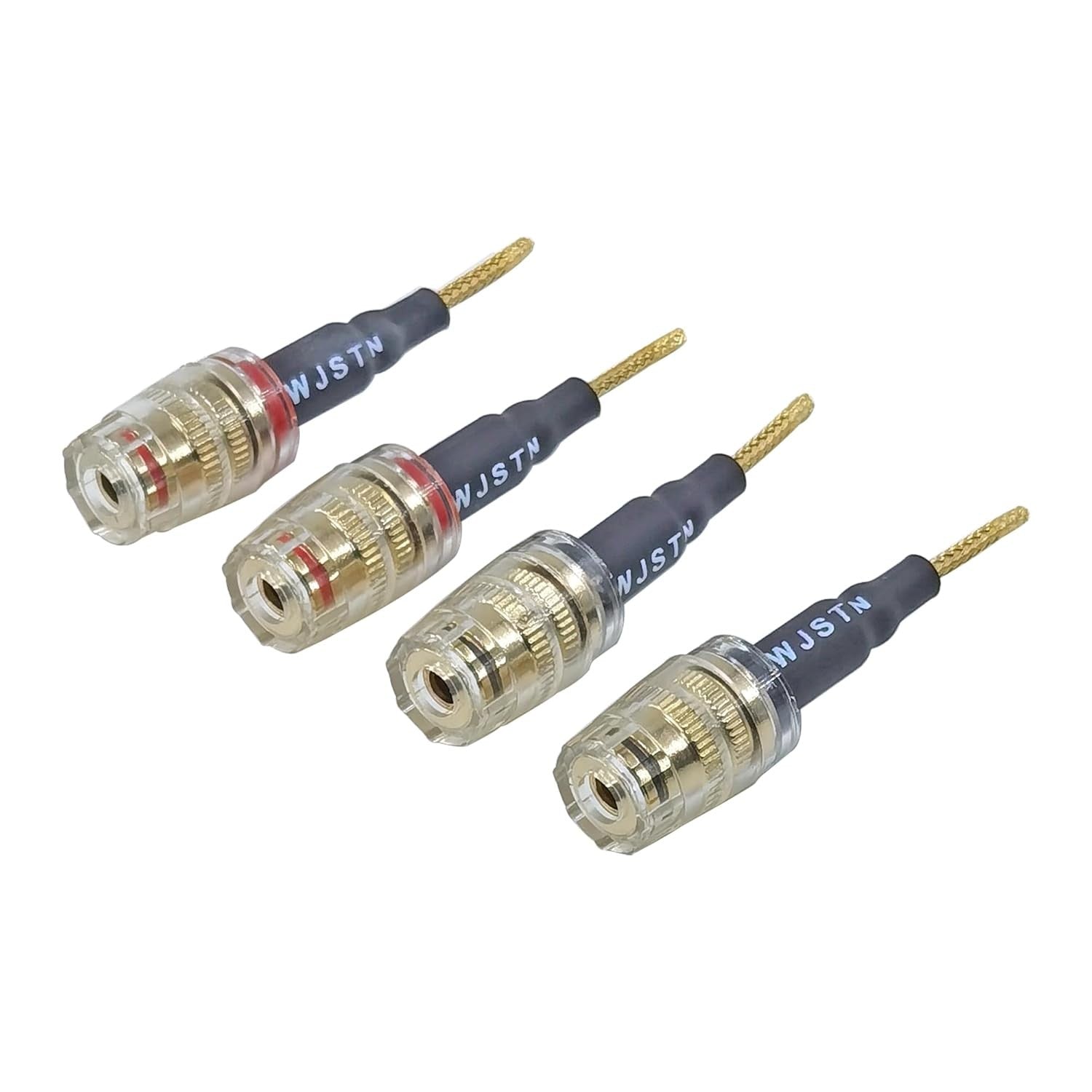 new Suanqi Flex Pin Banana Plugs to 4mm Female Jack Speaker Audio Adapter... 07FC0E-D4 - KOEEK