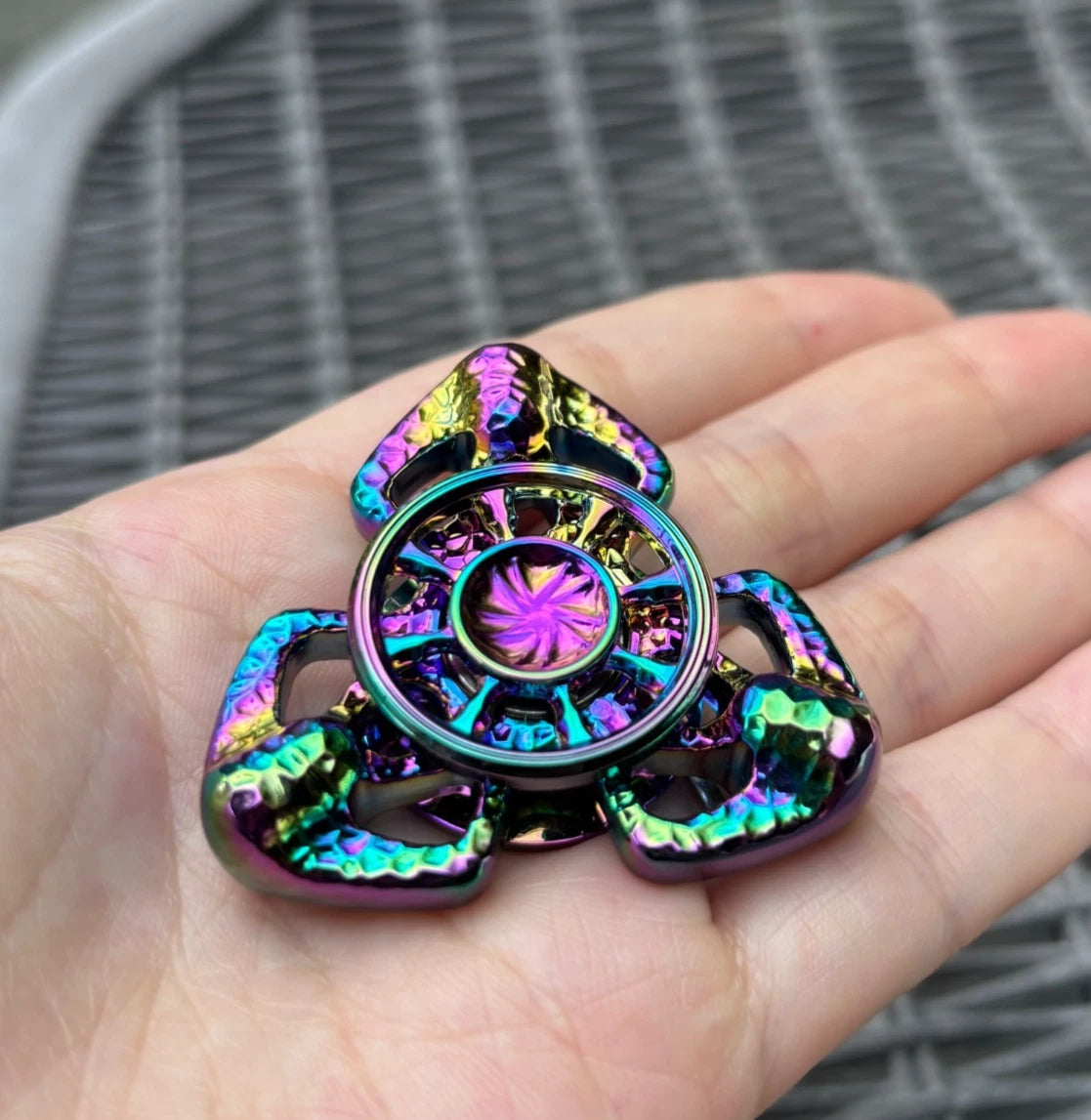 Fidget Spinner EDC Metal Toy Hand Spinner Stress Relief Toy Anxiety Spinner Toy 07FC0E-D4 - KOEEK