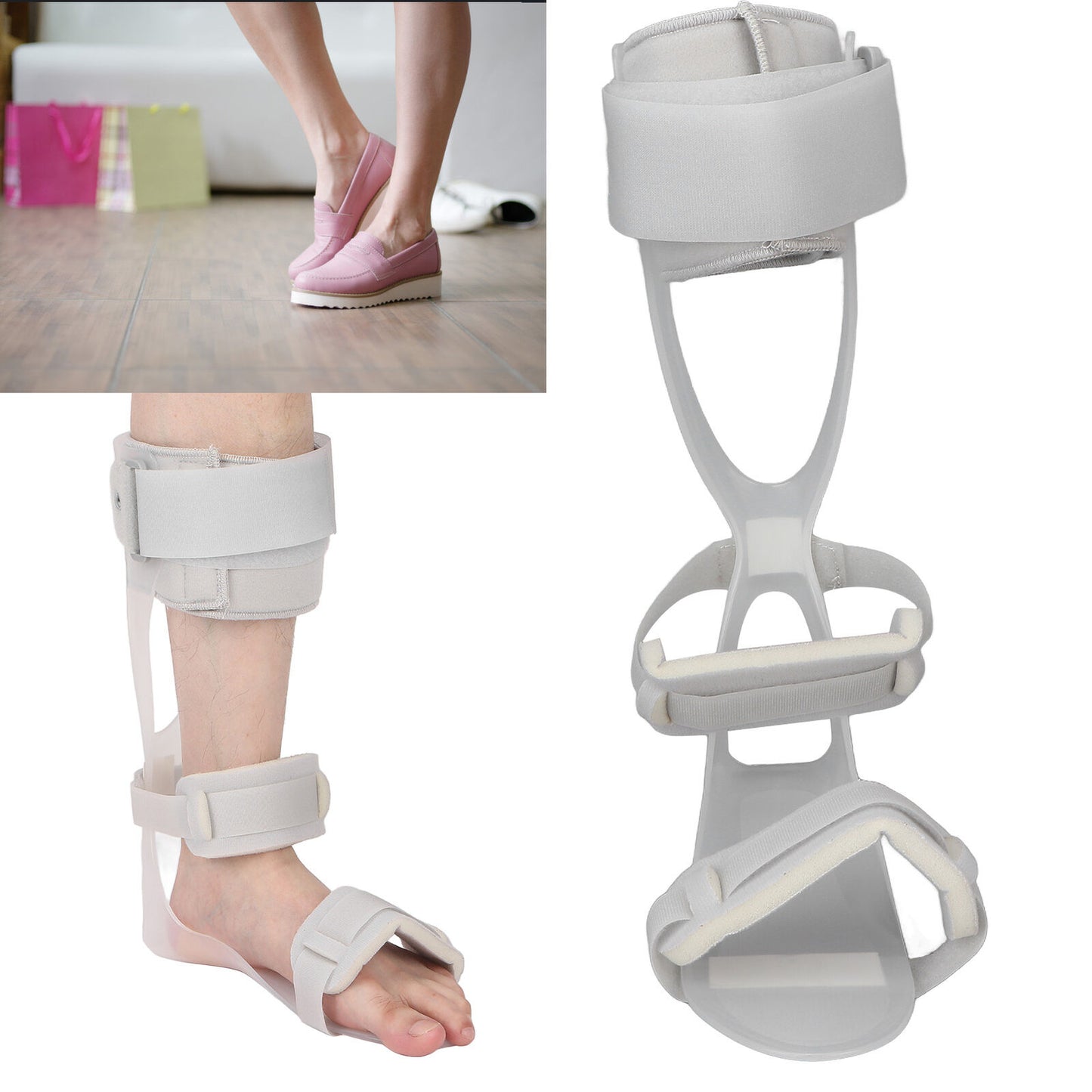 new Ankle Foot Orthosis Skid Resistance Foot Orthosis Fixation Foot Care(Left M) HGF koeek - KOEEK