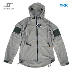 PCU L5 Tactical Nylon SoftShell Zipper Hoodie Coat Hiking Waterproof Gray Jacket 07FC0E-D4 - KOEEK