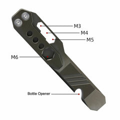 TC4 Titanium Alloy Pocket Pry Bar Pendant Crowbar Opener keychain Multi EDC Tool 07FC0E-D4 - KOEEK