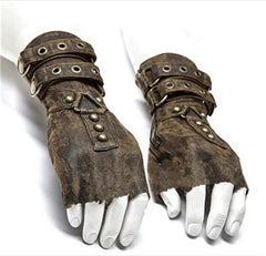 Medieval Men's Button  Rivets Arm Glove Armor Wrist Cuffs Bracers Gauntlet 07FC0E-D4 - KOEEK