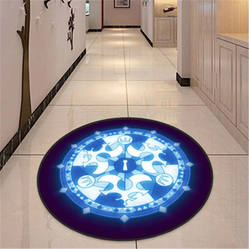 Kingdom Hearts Floor Rug Bedroom Doormat Non-slip Chair Mat Round/Square Carpet 07FC0E-D4 - KOEEK