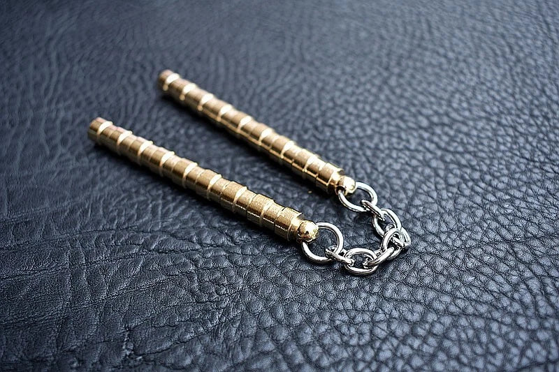 Brass Begleri Fidget Nunchakus Finger Piece Exercise Paracord Worry Bead Toys 07FC0E-D4 - KOEEK
