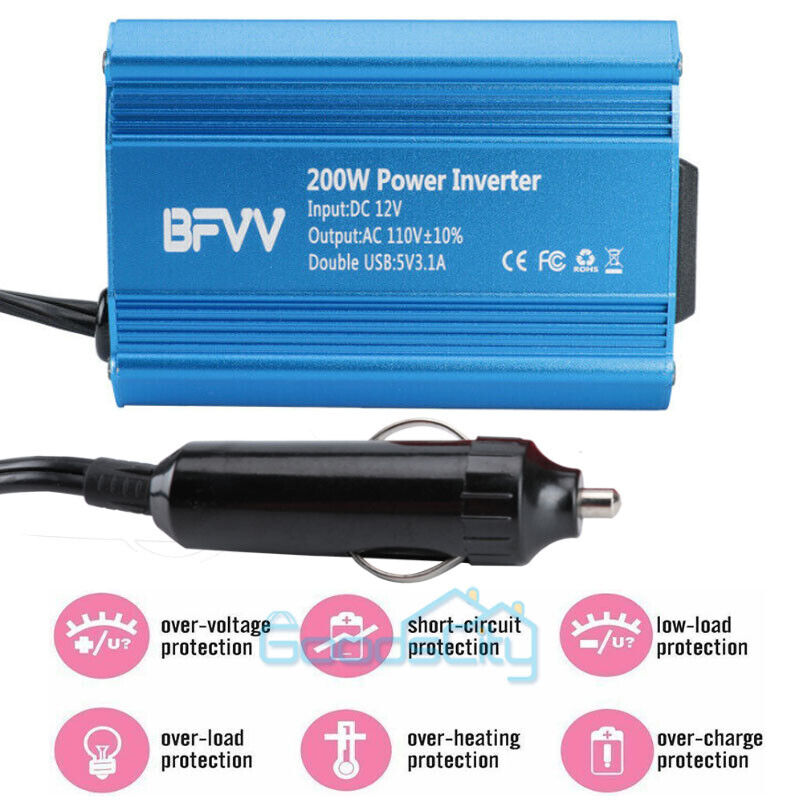 ny 6000W DC konverter 12/24V A 110V AC 2USB Para Carro Auto Inversor Corriente