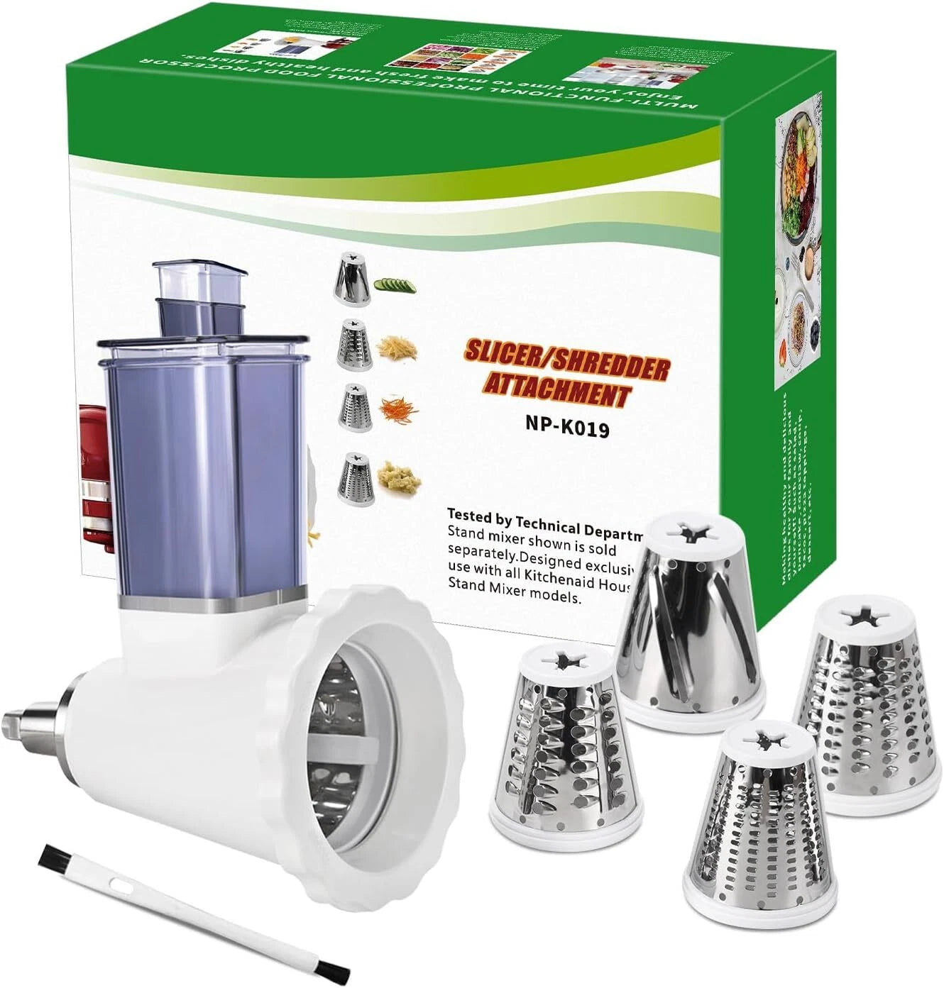 KitchenAid Stand Mixer, Food Slicer, Vegetable Chopper with 4 Blades 07FC0E-D4 - KOEEK