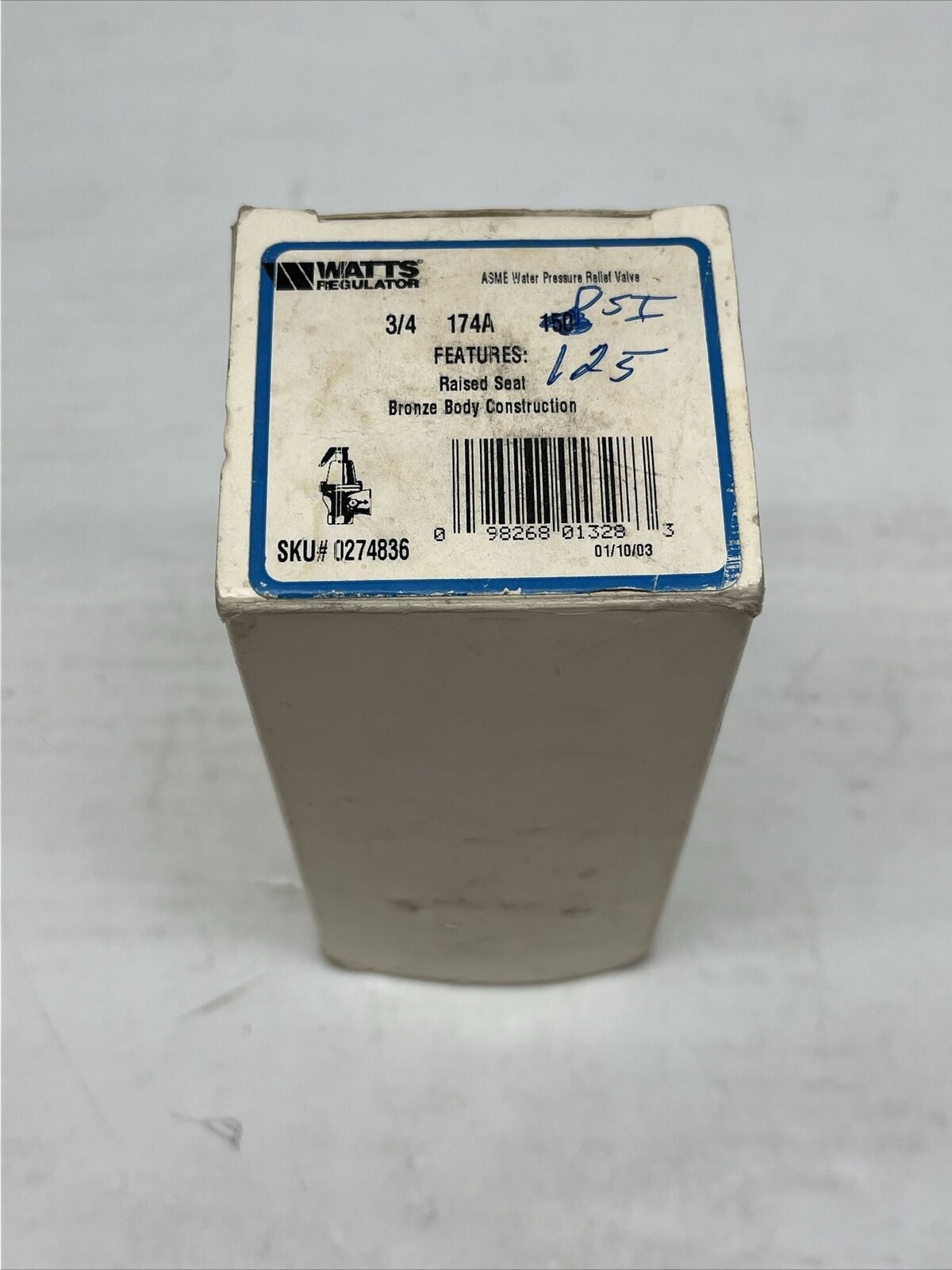 new Watts 3/4in 50-PSI Safety Relief Valve - Bronze 174A-050)