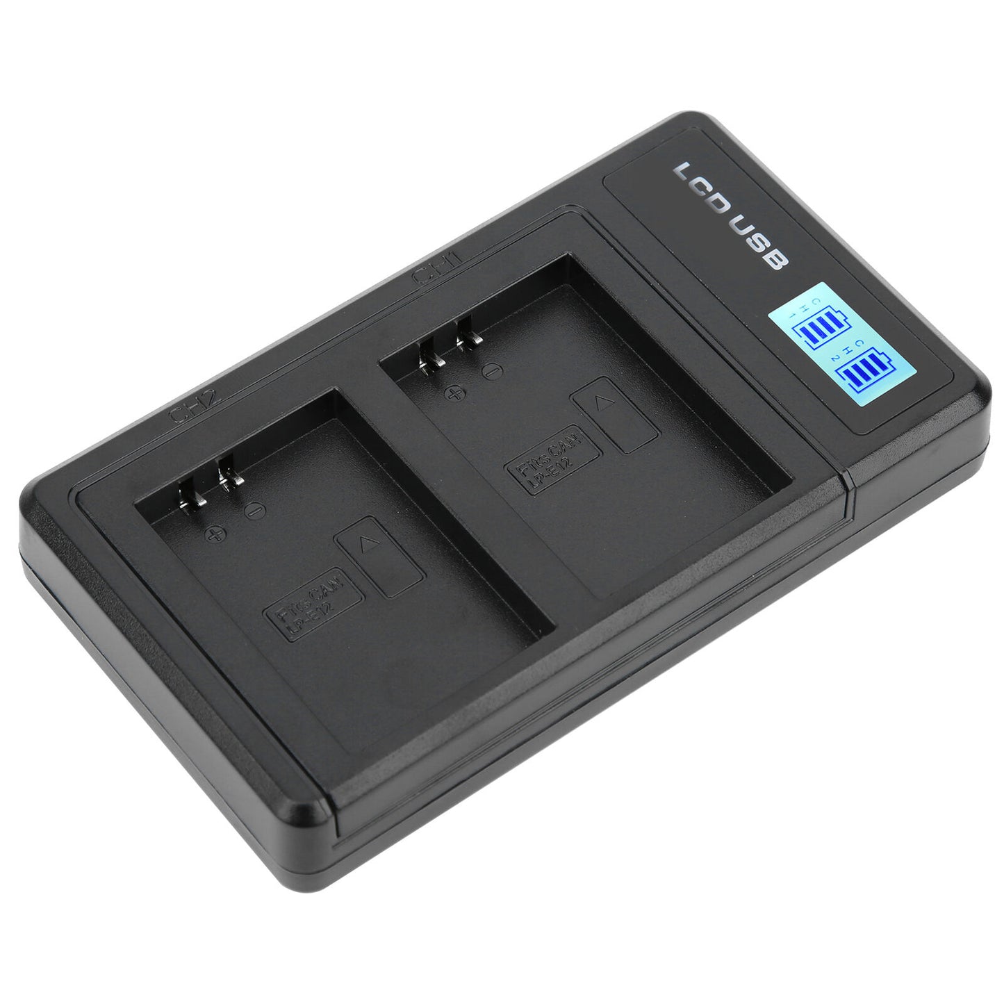 new Camera Dual Charger With LCD Display For LPE12 Battery USB Portable Charger koeek - KOEEK