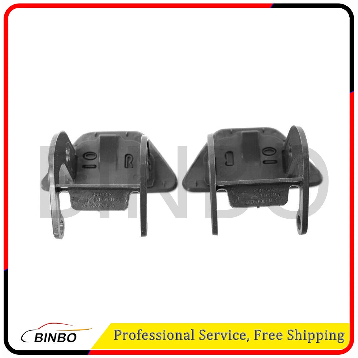 2 Pcs Bumper Headlight Headlamp Washer Cap Cover For BMW 535i F10 F18 2011-2013 07FC0E-D4 - KOEEK