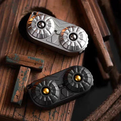 Owl Stainless Steel EDC Push Slider Fidget Toy, Anxiety Stress Relief 07FC0E-D4 - KOEEK