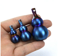 Pure Titanium Waterproof Pill Case Holder Organizer Container EDC Keychain Gift 07FC0E-D4 - KOEEK