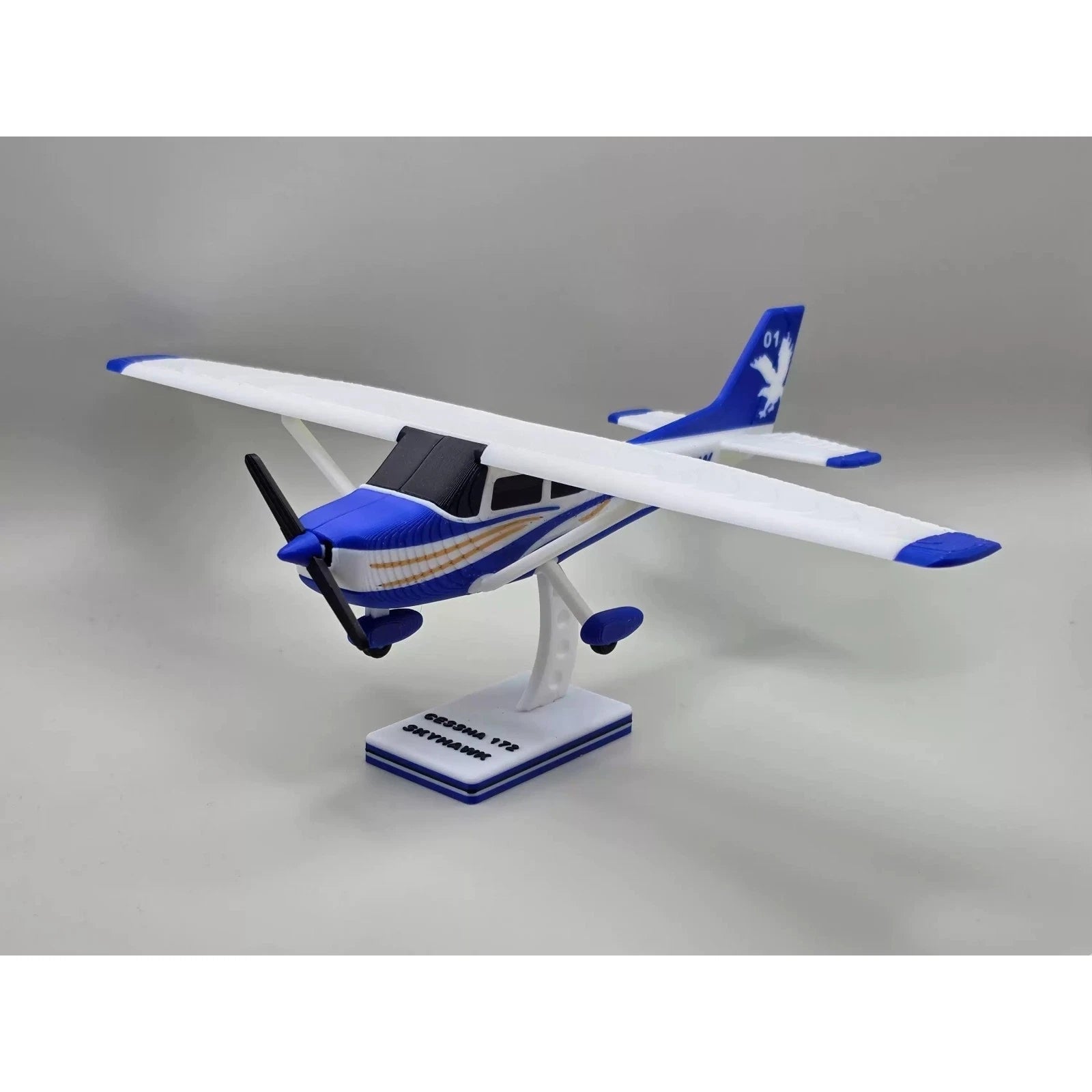 Static Aircraft Model Kit 172 Skyhawk Trainer Plane DIY Unassembly Display Gift 07FC0E-D4 - KOEEK