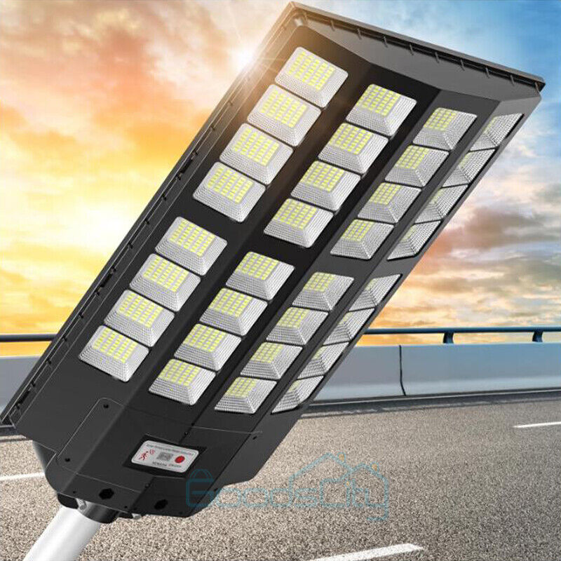 ny 1200W LED Luz Solar Para Exterior Con Sensor De Movimiento Jardin Patio Lampara