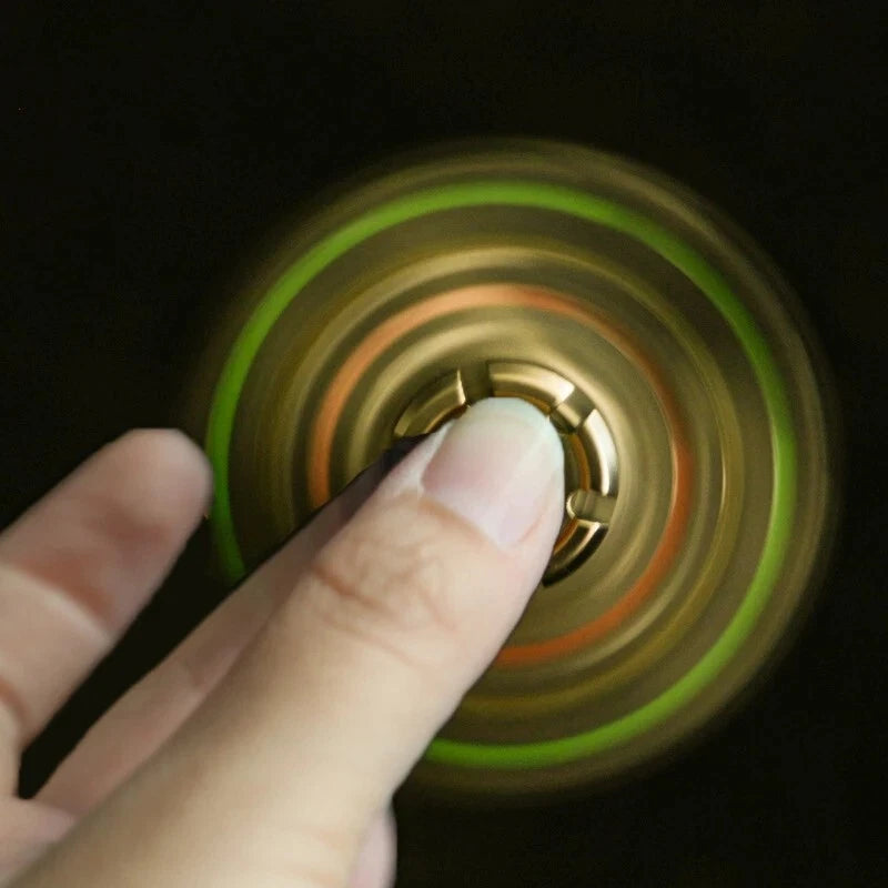Modern Metallic EDC Fidget Spinner Luminous Cool Fidget Toy Fun Hand Spinner 07FC0E-D4 - KOEEK